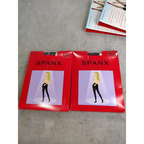 2 New Bodyshaping Tights SPANX Heathered Charcoal Tight-End Tights Opaque Size C - Picture 1 of 10